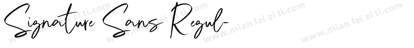 Signature Sans Regul字体转换